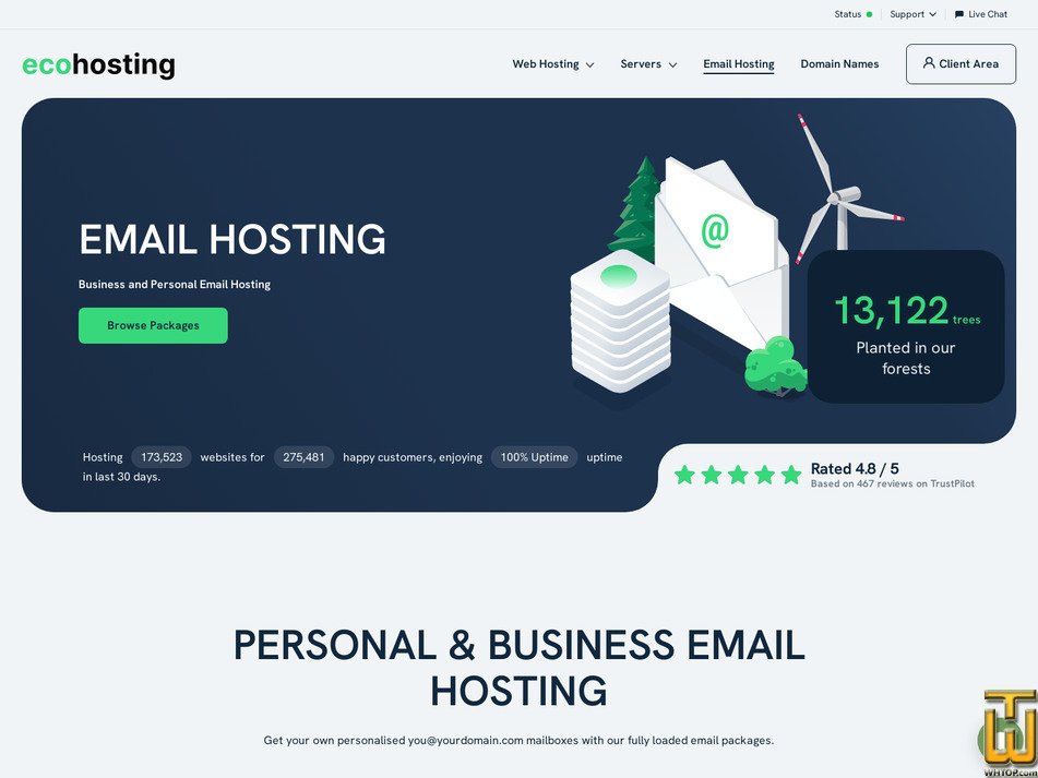 Taken on 17 July, 2026 screenshot of Personal Email Account from ecohosting.co.uk