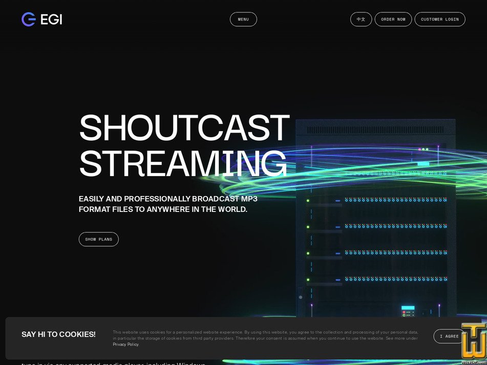 Taken on 27 January, 2026 screenshot of Shoutcast 80 slots from egihosting.com