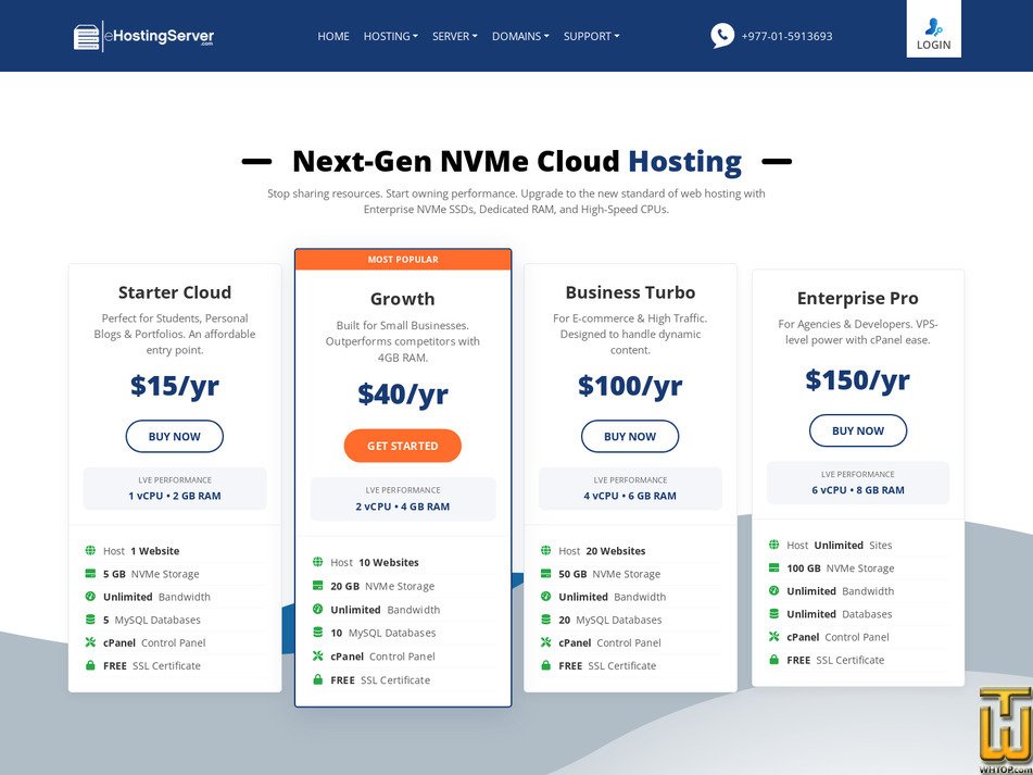 screenshot of Business Turbo from ehostingserver.com