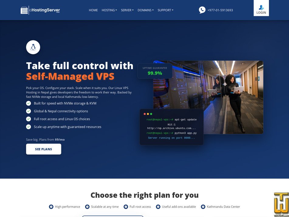 screenshot of NP-4 from ehostingserver.com