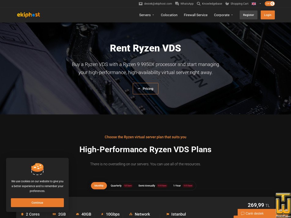 Taken on 9 September, 2026 screenshot of Ryzen VDS - 5 from ekiphost.com