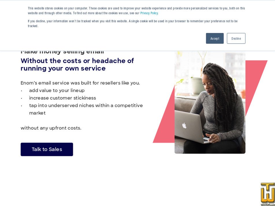 screenshot of 25GB mailbox from enom.com