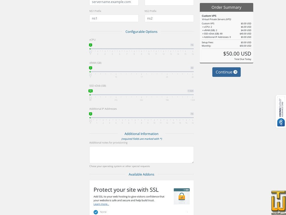 Taken on 22 March, 2026 screenshot of Custom VPS from entirelydigital.com