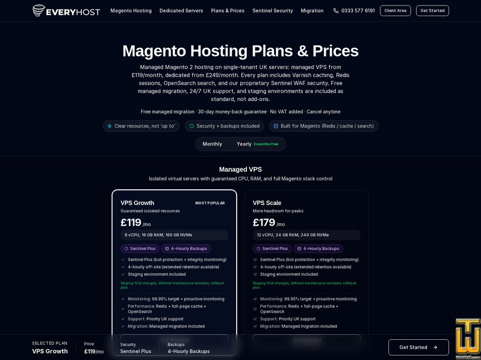 screenshot of HA Starter from everyhost.co.uk