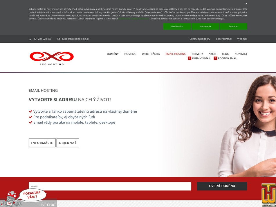 Taken on 25 January, 2026 screenshot of Exo Mail from exohosting.sk