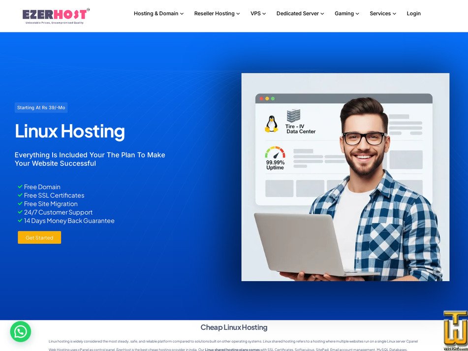 screenshot of BASIC from ezerhost.com