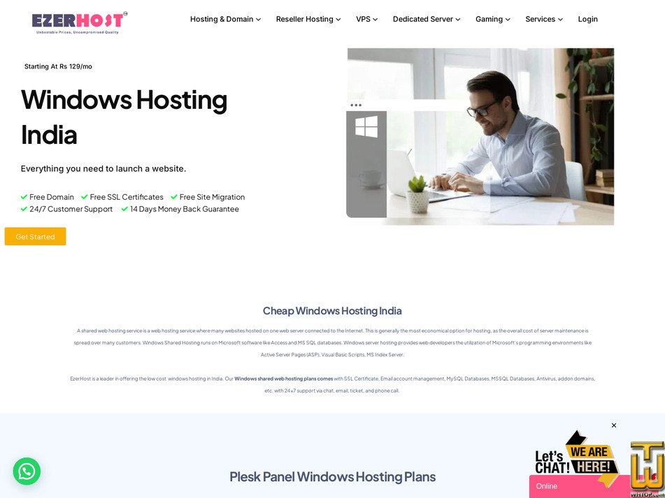 screenshot of WIN BUSINESS from ezerhost.com