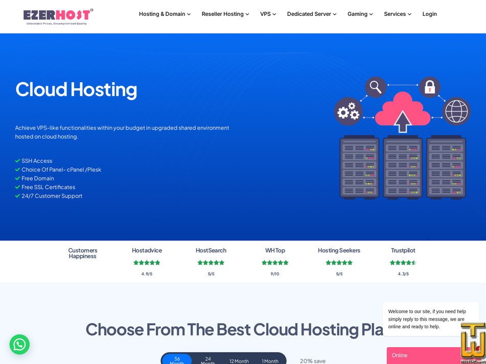 screenshot of Basic Plus + from ezerhost.com