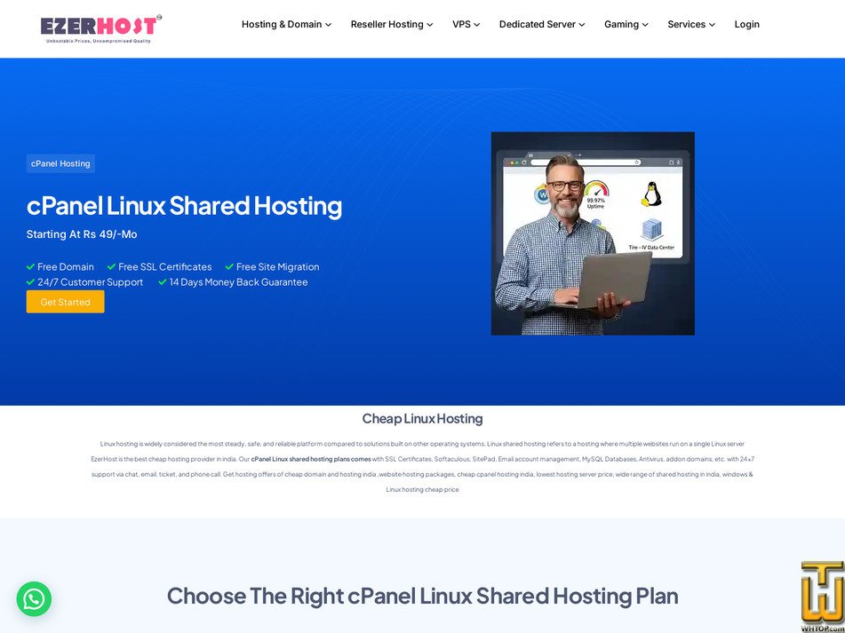 screenshot of Enterprise from ezerhost.com