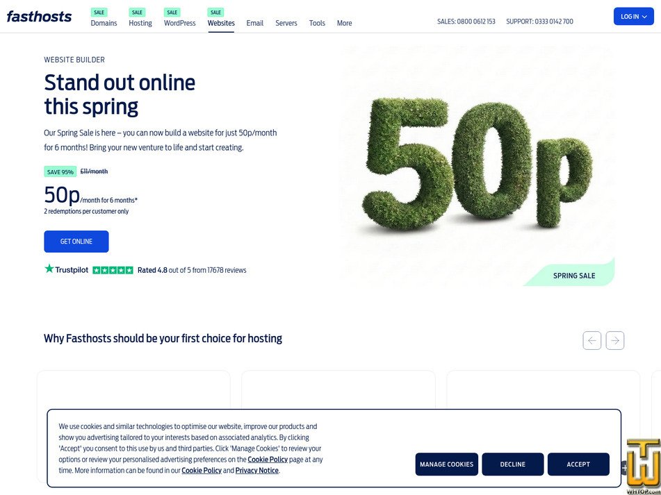 Taken on 17 April, 2026 screenshot of Essential from fasthosts.co.uk