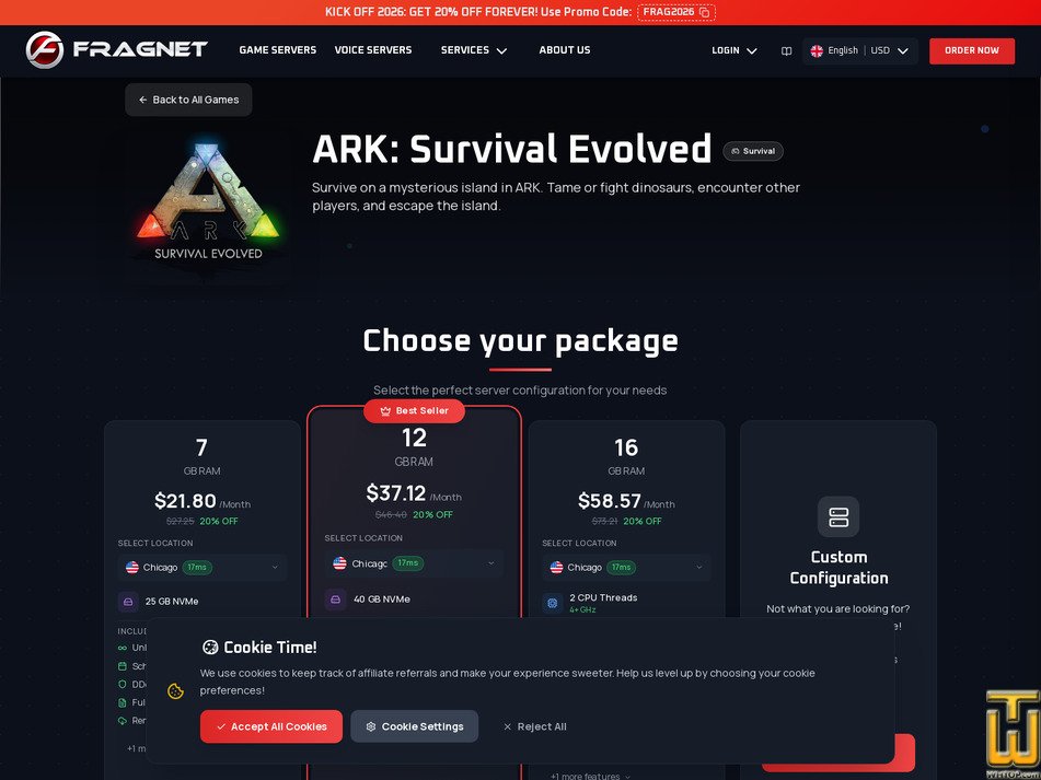 screenshot of ARK: Survival Evolved from fragnet.net