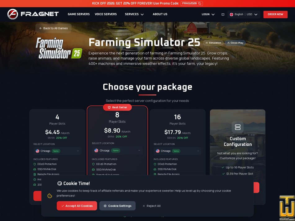 Taken on 27 April, 2026 screenshot of Farming Simulator 25 from fragnet.net