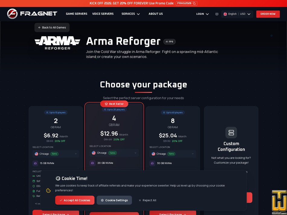 Taken on 27 April, 2026 screenshot of Arma Reforger from fragnet.net