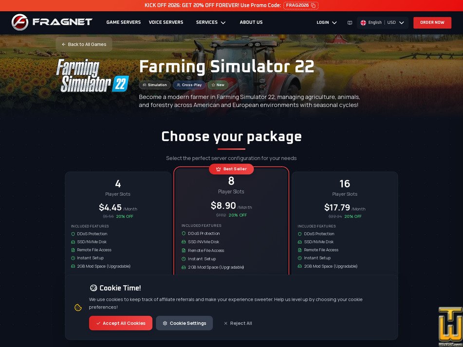 screenshot of Farming Simulator 22 from fragnet.net