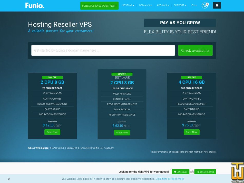 Taken on 7 May, 2026 screenshot of 2 CPU 8 GB, 100 GB SSD from funio.com