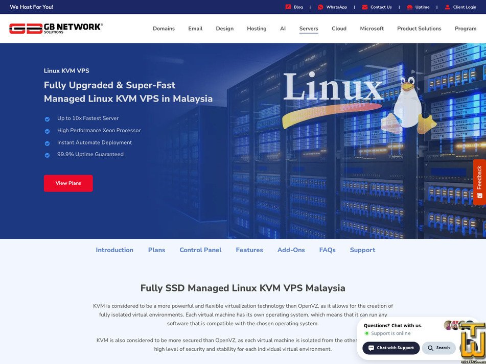 screenshot of Linux VPS Mini from gbnetwork.my