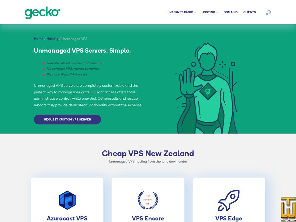 Taken on 27 August, 2026 screenshot of VPS Encore from geckohost.nz
