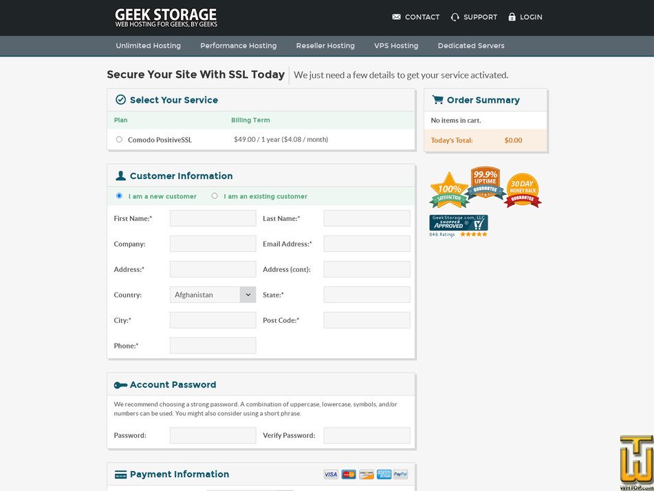 Taken on 4 September, 2026 screenshot of Comodo PositiveSSL from geekstorage.com