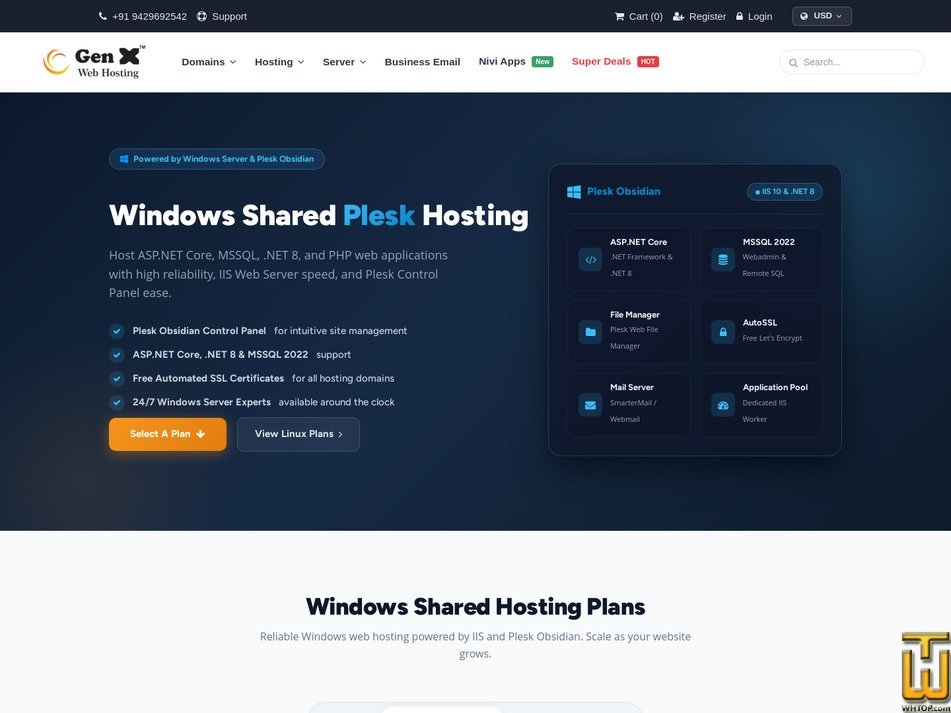 screenshot of Gold from genxwhosting.com