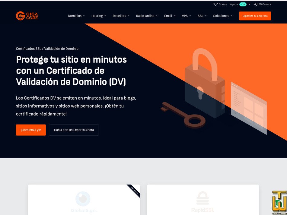 Taken on 25 March, 2026 screenshot of AlphaSSL from gigacore.io