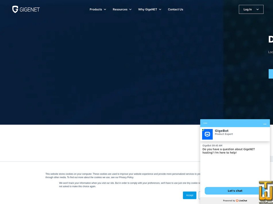 screenshot of Intel Xeon Silver from gigenet.com