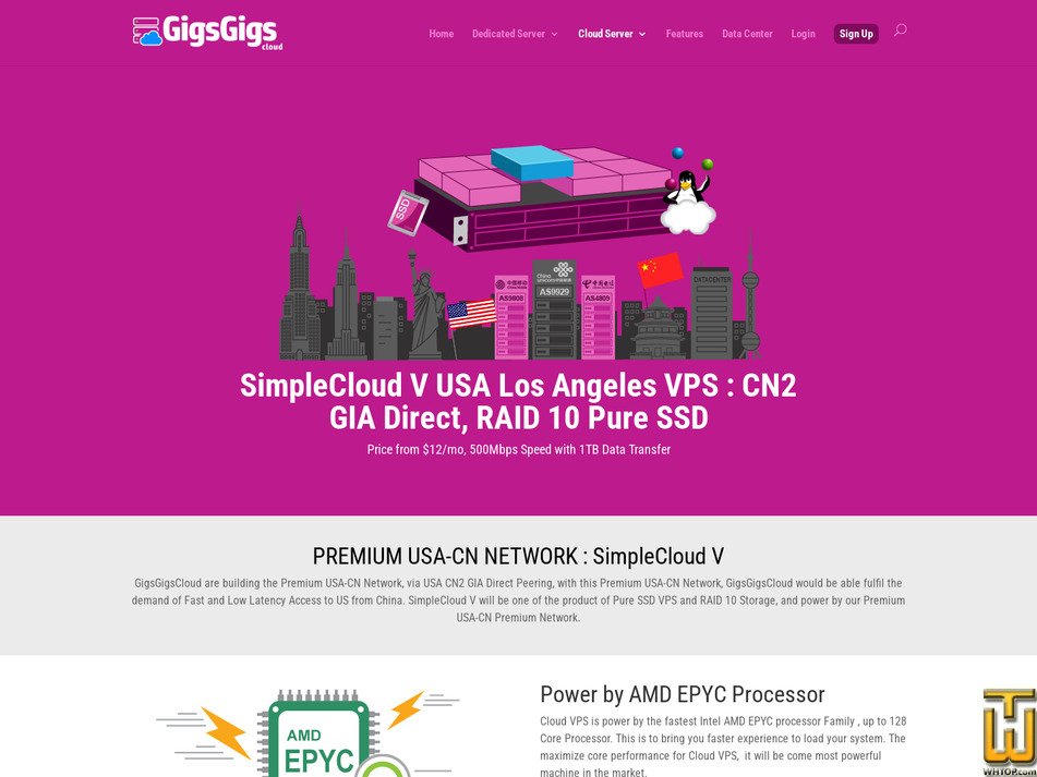 Taken on 27 February, 2026 screenshot of LAX-CNPremium-V2 from gigsgigscloud.com