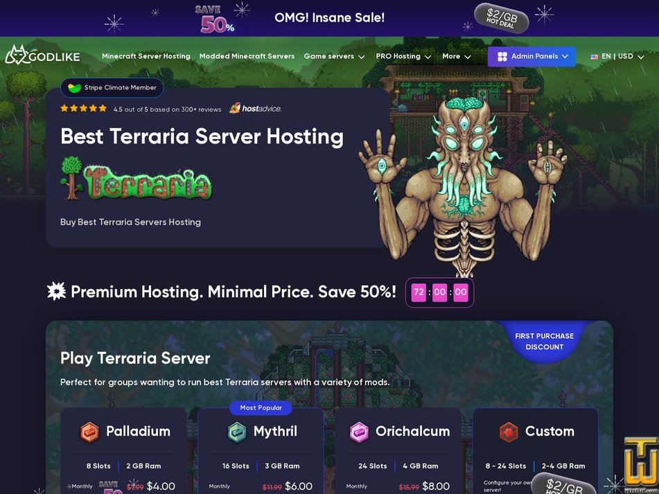 Taken on 4 July, 2026 screenshot of Palladium from godlike.host