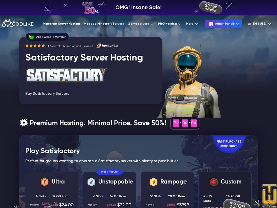 Taken on 4 July, 2026 screenshot of Satisfactory from godlike.host