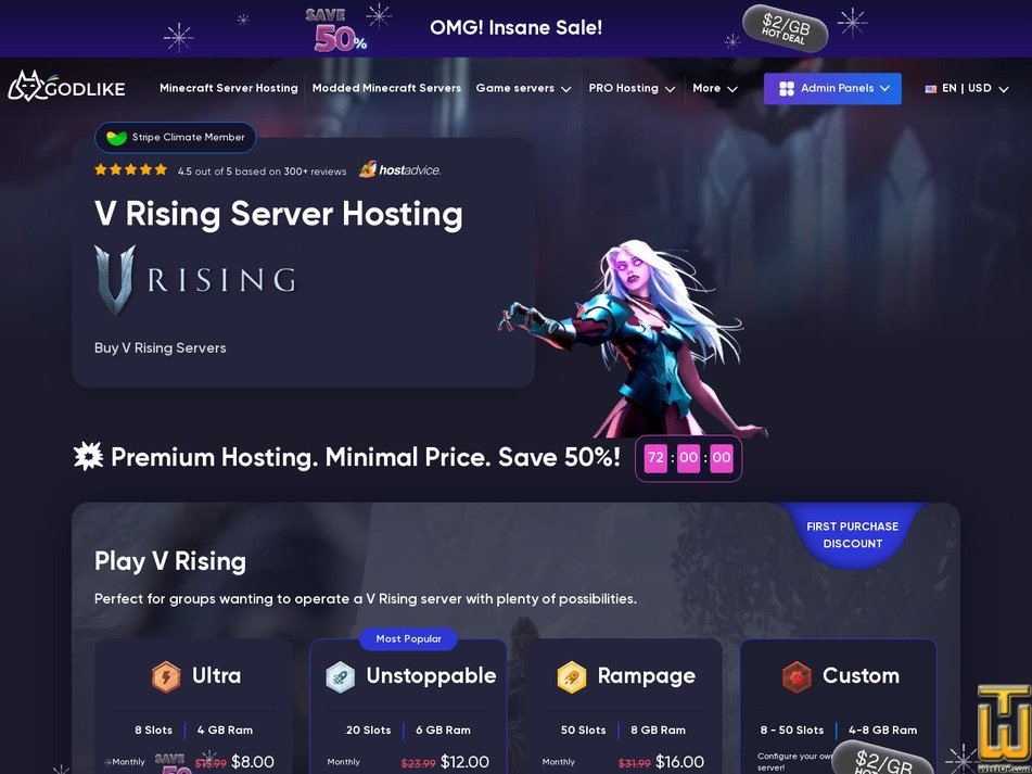 screenshot of V Rising from godlike.host