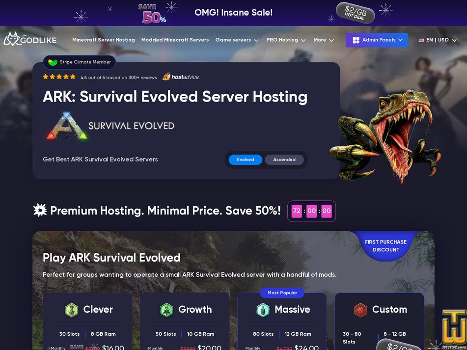 Taken on 4 July, 2026 screenshot of ARK Survival Evolved from godlike.host