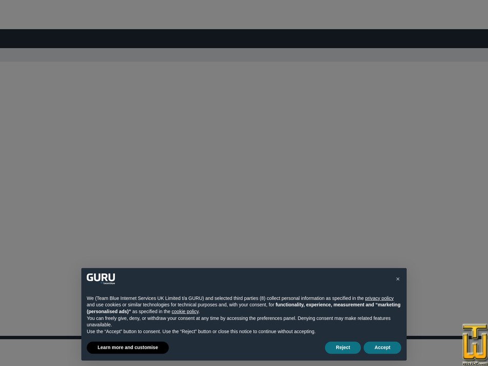 Taken on 19 May, 2026 screenshot of Managed Bare Metal Dedicated Server from guru.co.uk