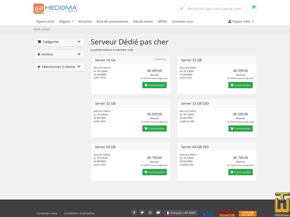 Taken on 1 September, 2026 screenshot of Server 64 GB from hedoma.com