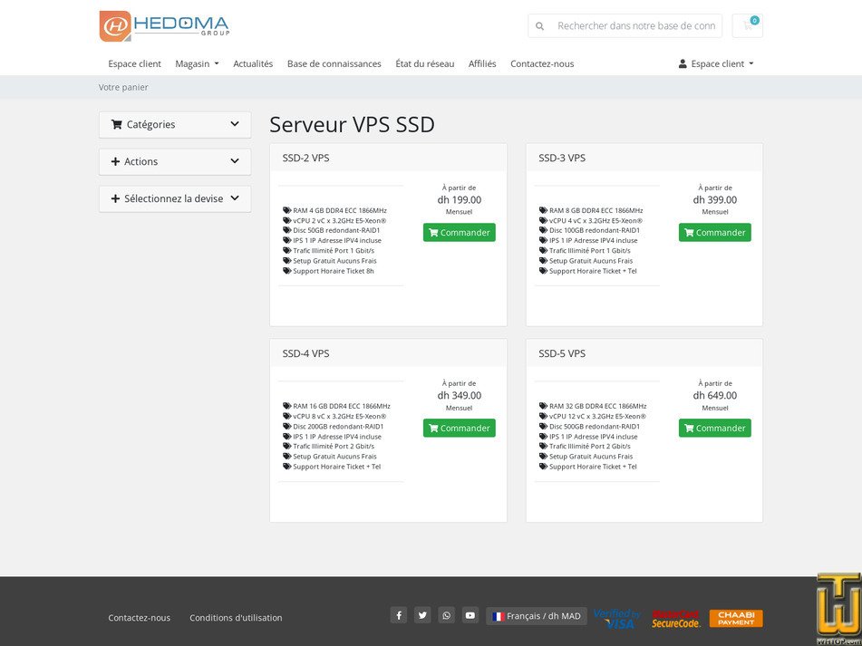 Taken on 1 September, 2026 screenshot of SSD-5 VPS from hedoma.com