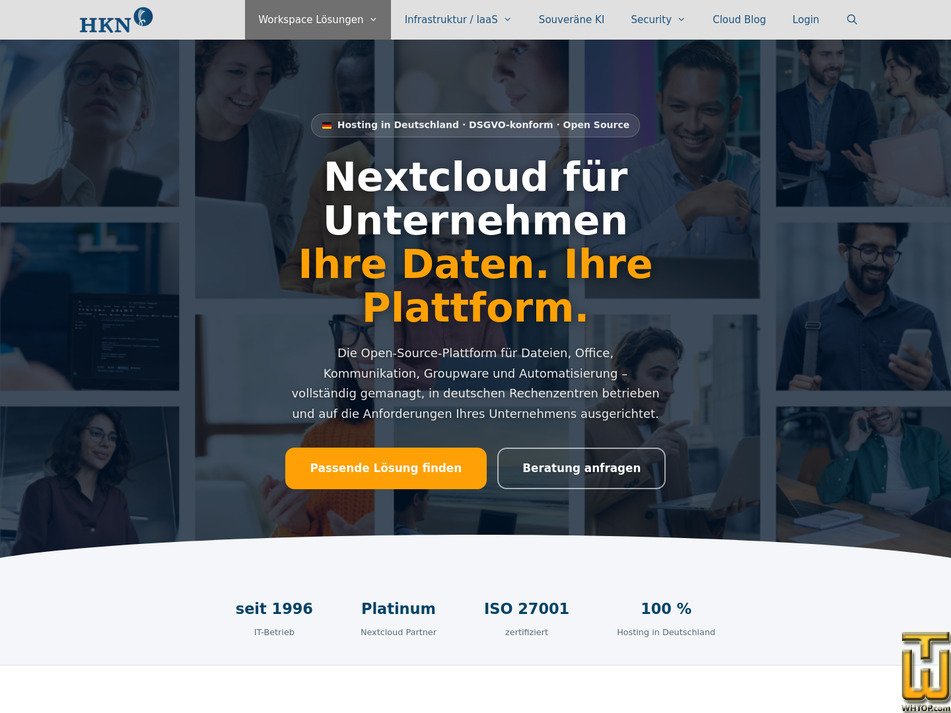 Taken on 30 September, 2026 screenshot of Nextcloud from hkn.de