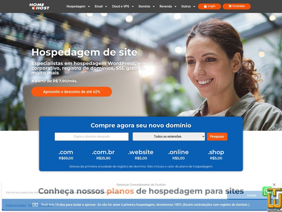 Taken on 16 June, 2026 screenshot of Cloud Avançado from homehost.com.br