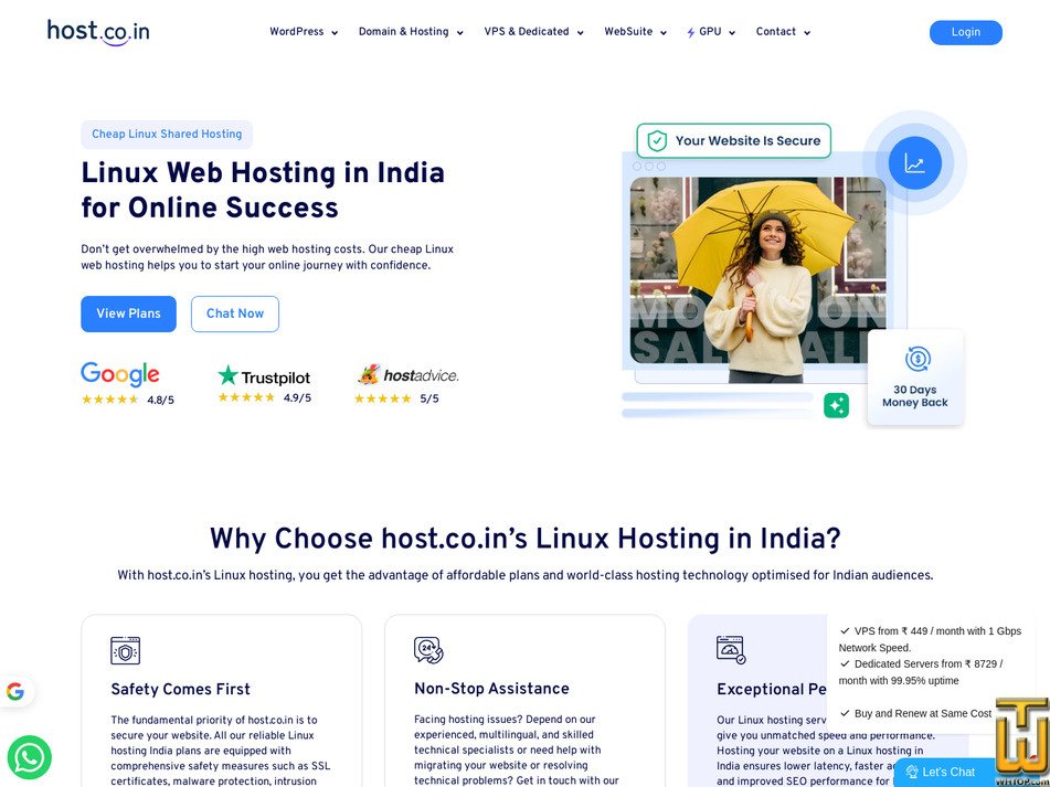 Taken on 17 September, 2026 screenshot of Starter from host.co.in