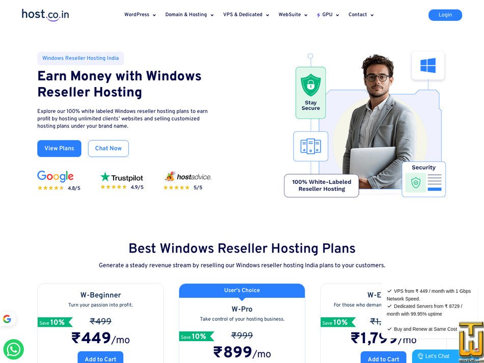 Taken on 17 September, 2026 screenshot of Expert Reseller from host.co.in