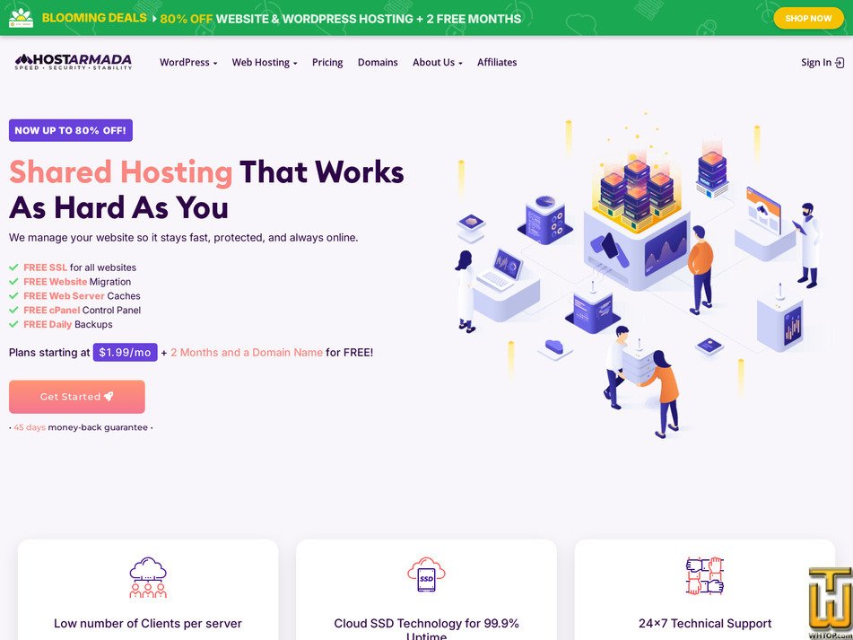 screenshot of Start Dock from hostarmada.com