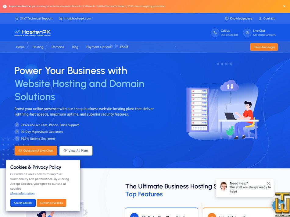 Taken on 25 January, 2026 screenshot of SSD-25 from hosterpk.com
