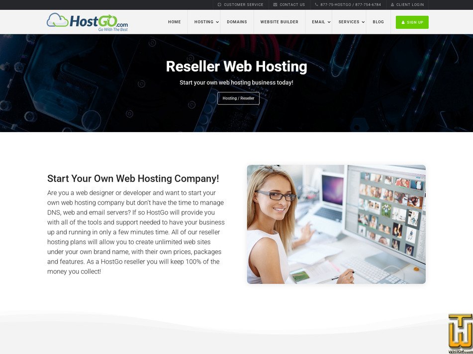 screenshot of Platinum from hostgo.com