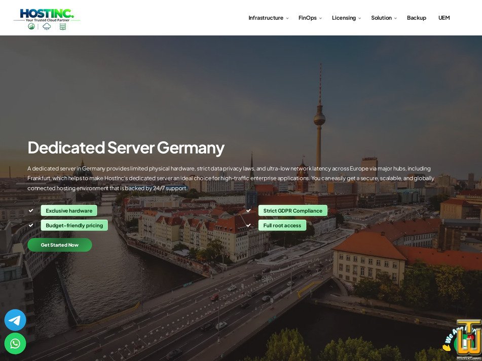 Taken on 24 August, 2026 screenshot of Germany Basic from hostinc.in