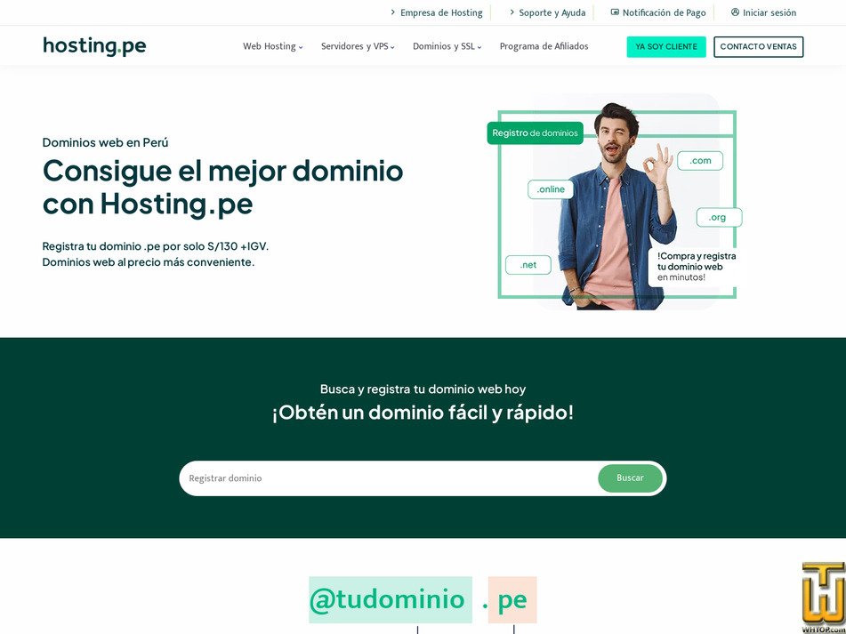 Taken on 20 February, 2026 screenshot of .COM from hosting.pe