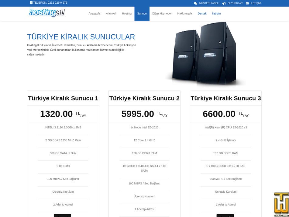 Taken on 11 August, 2026 screenshot of Turkey Dedicated 3 from hostingal.com