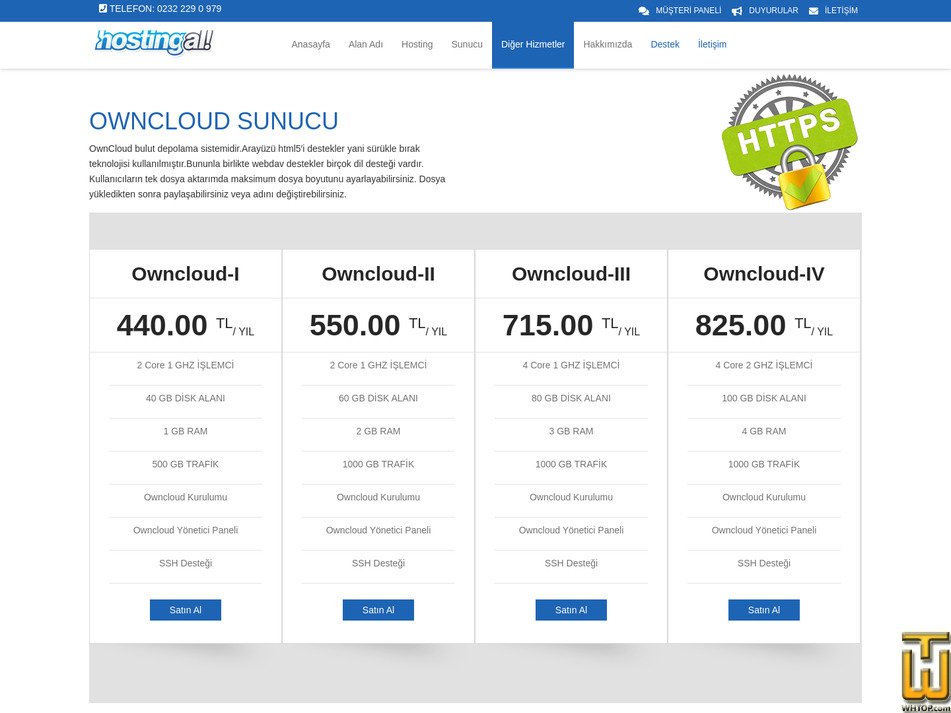 Taken on 11 August, 2026 screenshot of OwnCloud Server II from hostingal.com