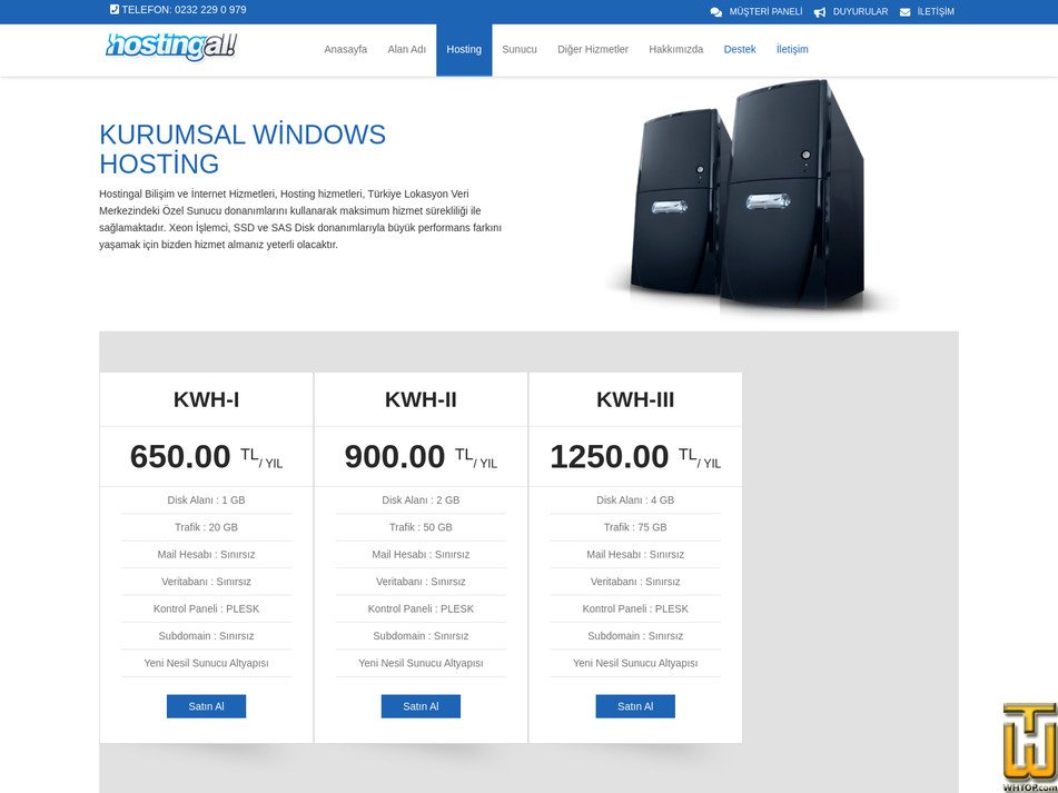 screenshot of KWH-I from hostingal.com