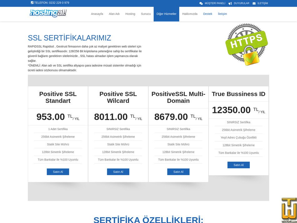 Taken on 11 August, 2026 screenshot of PositiveSSL Standard from hostingal.com