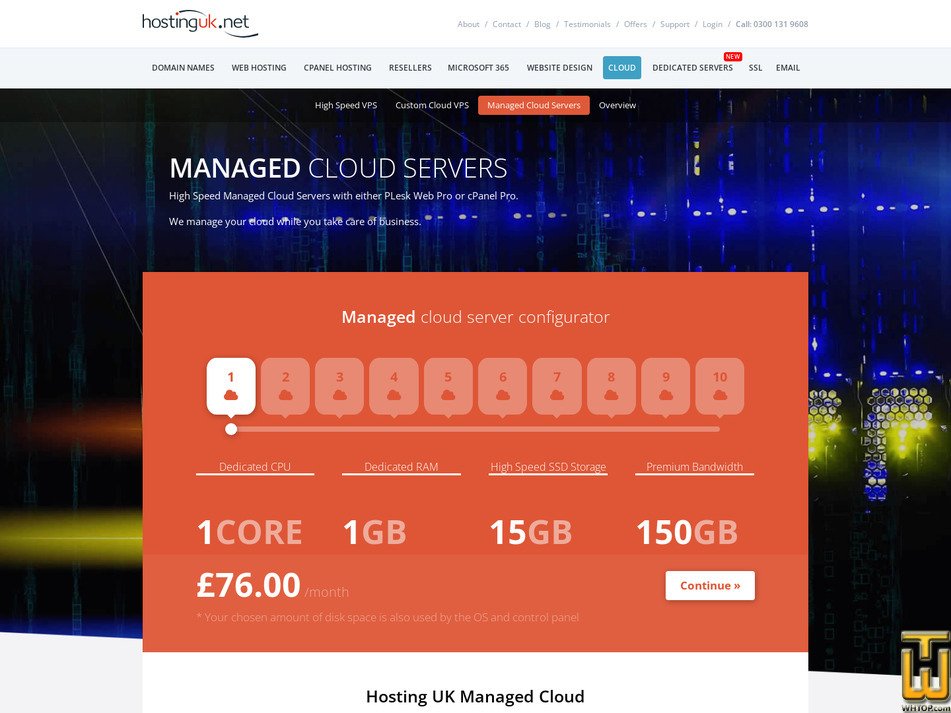 Taken on 1 May, 2026 screenshot of Managed Cloud Servers from hostinguk.net