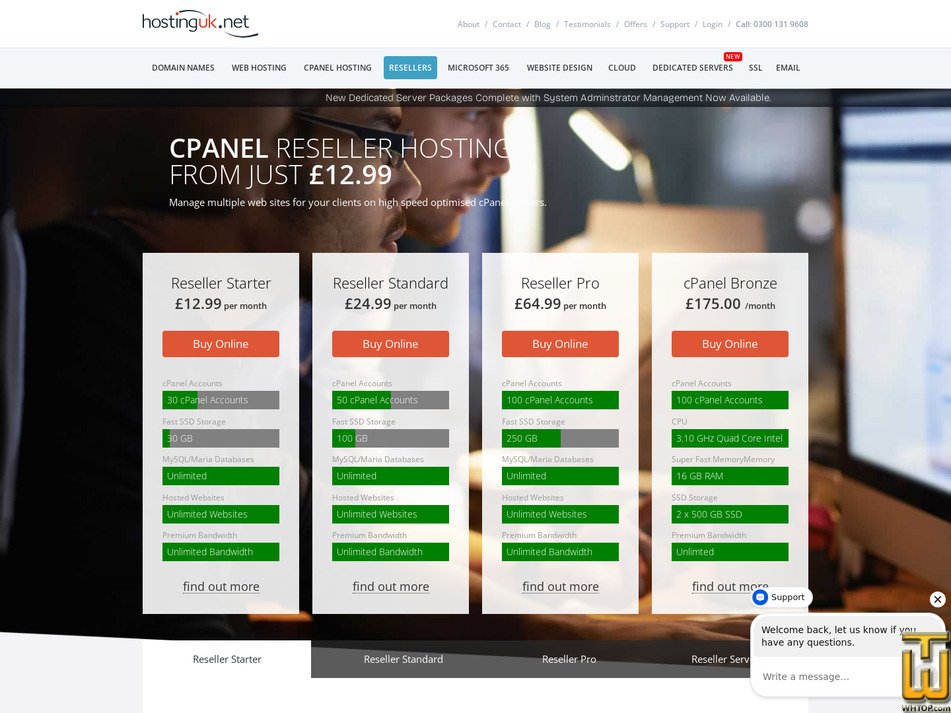 Taken on 1 May, 2026 screenshot of cPanel Bronze from hostinguk.net