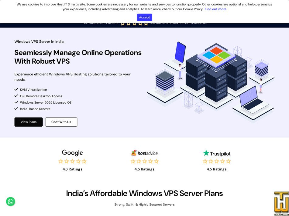 screenshot of WIN VPS - SM 2 from hostitsmart.com