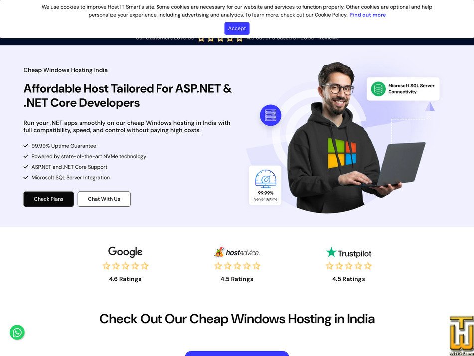 screenshot of Starter from hostitsmart.com